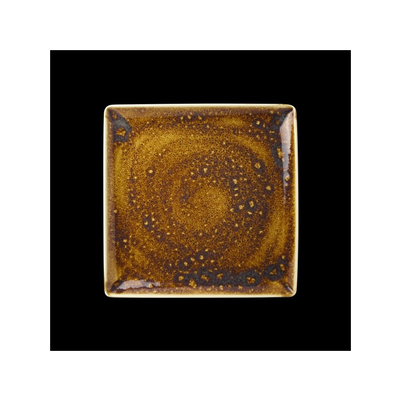 Talerz kwadratowy 27x27 cm Vesuvius Amber Steelite