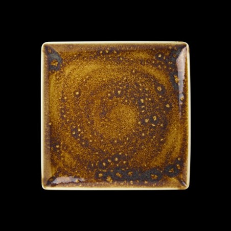 Talerz kwadratowy 27x27 cm Vesuvius Amber Steelite