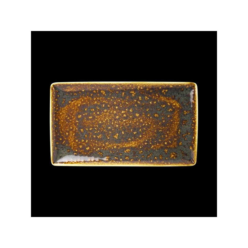 Talerz prostokatny 33x19 cm Vesuvius Amber Steelite