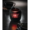 Lampa black Mistic Amber Votive 10,5x10,5 cm Hollowick