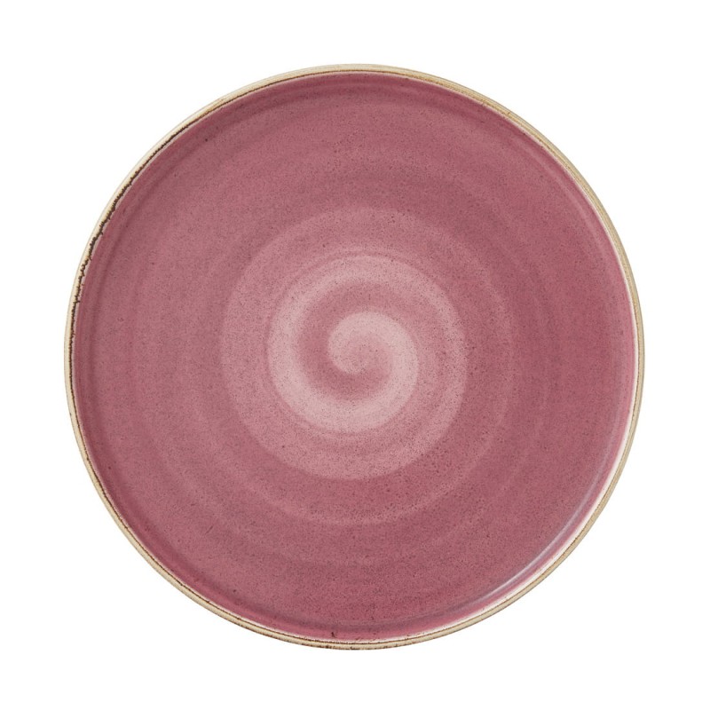 CRAFT RASPBERRY Steelite  różowy talerz z wysokim rantem 28,5 cm sztaplowany