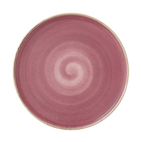 CRAFT RASPBERRY Steelite różowy talerz z wysokim rantem 28,5 cm sztaplowany